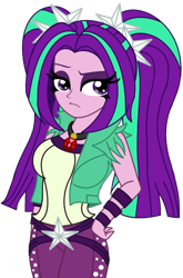 Size: 900x1367 | Tagged: safe, artist:cbear624, imported from derpibooru, aria blaze, equestria girls, rainbow rocks, breasts, busty aria blaze, clothes, eyeshadow, female, jewelry, looking at you, makeup, pants, pendant, shirt, simple background, solo, transparent background