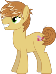 Size: 5625x7415 | Tagged: safe, artist:pink1ejack, imported from derpibooru, feather bangs, earth pony, pony, hard to say anything, absurd resolution, grin, male, simple background, smiling, solo, stallion, transparent background, vector