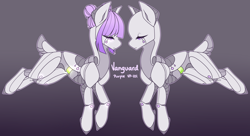 Size: 3300x1800 | Tagged: safe, artist:scaevitas, imported from derpibooru, deer, pony, robot, robot pony, eyes closed