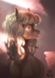 Size: 1240x1754 | Tagged: safe, artist:spirit-alu, imported from derpibooru, oc, oc only, earth pony, pony, bust, portrait, red eyes, solo