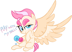 Size: 810x580 | Tagged: safe, artist:sugahfox, imported from derpibooru, oc, oc only, pegasus, pony, ball, female, mare, simple background, solo, transparent background