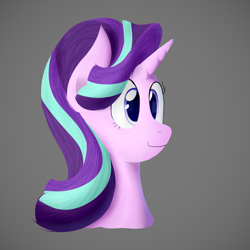 Size: 1024x1024 | Tagged: safe, artist:walter3dstuff, imported from derpibooru, starlight glimmer, pony, female, gray background, simple background, solo