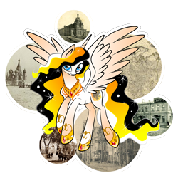 Size: 1000x1000 | Tagged: safe, artist:perfexsoniya, imported from derpibooru, oc, oc only, alicorn, pony, female, mare, nation ponies, ponified, russia, russian empire, solo