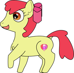 Size: 863x850 | Tagged: safe, artist:planetkiller, imported from derpibooru, apple bloom, pony, chest fluff, female, raised hoof, simple background, smiling, solo, transparent background