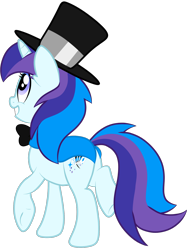 Size: 2048x2732 | Tagged: safe, artist:prismaticstars, imported from derpibooru, oc, oc only, oc:cardstar clef, pony, unicorn, cape, clothes, female, hat, high res, mare, simple background, solo, top hat, transparent background, vector