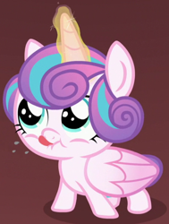 Size: 446x591 | Tagged: safe, imported from derpibooru, screencap, princess flurry heart, pony, a flurry of emotions, cropped, cute, female, flurrybetes, pfft, raspberry, raspberry noise, solo, tongue out