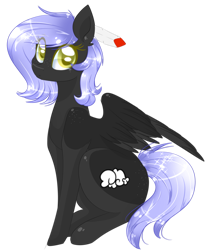 Size: 1720x2088 | Tagged: safe, artist:little-sketches, artist:php146, imported from derpibooru, oc, oc only, oc:cloudy night, pegasus, pony, colored pupils, eye clipping through hair, female, mare, simple background, sitting, solo, transparent background