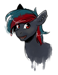 Size: 500x650 | Tagged: safe, artist:cosmalumi, artist:its-gloomy, imported from derpibooru, oc, oc only, pony, bust, simple background, solo, traditional art, transparent background, watercolor painting