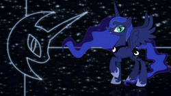 Size: 2732x1536 | Tagged: safe, artist:elsdrake, edit, imported from derpibooru, nightmare moon, princess luna, constellation, female, solo, stars, wallpaper, wallpaper edit