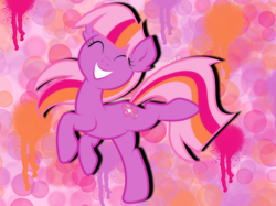 Size: 2732x2048 | Tagged: safe, artist:prismaticstars, imported from derpibooru, twinkle twirl, earth pony, pony, eyes closed, female, g3, g3 to g4, g3betes, g4, generation leap, high res, smiling, solo