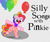 Size: 1021x865 | Tagged: safe, artist:ianpony98, imported from derpibooru, pinkie pie, pony, balloon, bipedal, clothes, clown, female, larry's high silk hat, pants, polka dots, silly songs, silly songs with pinkie, solo, song in the comments, title card, veggietales