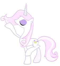 Size: 900x992 | Tagged: safe, artist:keinzantezuken, imported from derpibooru, fleur-de-lis, pony, unicorn, eyes closed, female, simple background, skunk stripe, solo, transparent background, vector