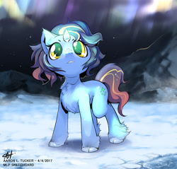 Size: 1280x1222 | Tagged: safe, artist:alts-art, imported from derpibooru, oc, oc only, oc:aurora glow, pony, unicorn, aurora borealis, chest fluff, cloven hooves, plushie, solo