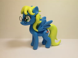 Size: 4608x3456 | Tagged: safe, artist:earthenpony, imported from derpibooru, oc, oc only, oc:pastelina, pegasus, pony, absurd resolution, craft, female, glasses, high res, mare, pegasus oc, photo, sculpture, smiling, solo, traditional art