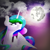 Size: 1000x1000 | Tagged: safe, artist:atomic8497, imported from derpibooru, princess celestia, pony, cloud, crying, female, mare in the moon, moon, night, sad, solo