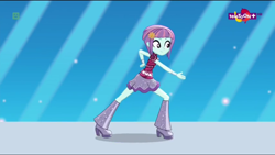 Size: 1024x577 | Tagged: safe, imported from derpibooru, screencap, sunny flare, dance magic, equestria girls, spoiler:eqg specials, boots, clothes, female, high heel boots, skirt, solo, teletoon, tutu