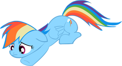 Size: 3660x1995 | Tagged: safe, artist:crusierpl, imported from derpibooru, rainbow dash, pony, the mysterious mare do well, backwards cutie mark, female, floppy ears, sad, simple background, solo, transparent background, vector