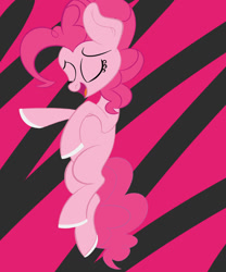 Size: 1024x1229 | Tagged: safe, artist:trimara, imported from derpibooru, pinkie pie, pony, abstract background, eyes closed, female, solo