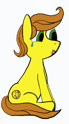 Size: 1128x2016 | Tagged: safe, artist:meme mare, imported from derpibooru, earth pony, pony, crying laughing emoji, emoji, simple background, solo, white background, 😂