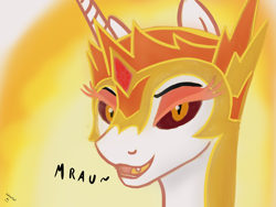 Size: 2250x1688 | Tagged: safe, artist:salemcat, imported from derpibooru, daybreaker, pony, a royal problem, bust, cat noises, female, looking at you, mare, portrait, sexy, sinfully sexy, solo, stupid sexy daybreaker