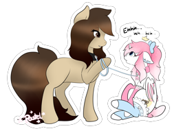 Size: 4278x3269 | Tagged: safe, artist:otpl, artist:pastel-pony-princess, imported from derpibooru, oc, oc only, oc:dream star, oc:dreamy stars, oc:louvely, alicorn, bat pony, bat pony alicorn, earth pony, pony, absurd resolution, bow, clothes, collar, female, femdom, femsub, floating crown, hair bow, leash, lesbian, mare, outline, pet play, short tail, simple background, socks, stockings, submissive, thigh highs, transparent background, warmers