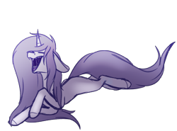 Size: 2700x2000 | Tagged: safe, artist:immagoddampony, imported from derpibooru, oc, oc only, oc:ari, pony, unicorn, female, high res, laughing, mare, prone, simple background, solo, transparent background