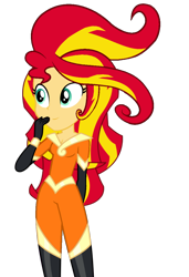 Size: 740x1080 | Tagged: safe, artist:sunsetshimmer333, imported from derpibooru, mane-iac, sunset shimmer, equestria girls, movie magic, spoiler:eqg specials, clothes, female, recolor, simple background, smiling, solo, transparent background, vector