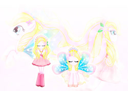 Size: 1600x1131 | Tagged: safe, artist:jucamovi1992, imported from derpibooru, oc, oc only, oc:aphrodite, fairy, fairy pony, pony, unicorn, equestria girls, aphrodite, clothes, equestria girls-ified, eyes closed, fairy wings, female, human ponidox, magical girl, mare, self ponidox, wings