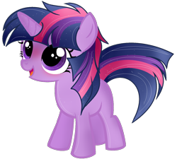 Size: 1434x1288 | Tagged: safe, artist:mizhoreonechan, imported from derpibooru, twilight sparkle, pony, unicorn, base used, cute, female, filly, filly twilight sparkle, mare, messy mane, simple background, solo, sparkly mane, transparent background, twiabetes, younger