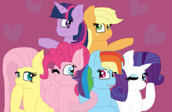 Size: 1024x667 | Tagged: safe, artist:cottoncloudyfilly, imported from derpibooru, applejack, fluttershy, pinkie pie, rainbow dash, rarity, twilight sparkle, alicorn, pony, all bottled up, best friends until the end of time, mane six, scene interpretation, twilight sparkle (alicorn)