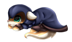 Size: 2204x1290 | Tagged: safe, artist:pridark, imported from derpibooru, oc, oc only, oc:foxtor volpes, earth pony, fox, fox pony, hybrid, original species, pony, assassin's creed, cloak, clothes, commission, cute, male, multicolored tail, pants, simple background, solo, stallion, transparent background, ubisoft