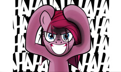 Size: 1024x610 | Tagged: safe, artist:dan232323, imported from derpibooru, pinkie pie, pony, female, laughing, pinkamena diane pie, solo, the killing joke