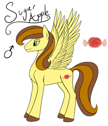 Size: 1800x2100 | Tagged: safe, artist:pampoke, imported from derpibooru, oc, oc only, oc:sugar apple, pegasus, pony, male, offspring, parent:big macintosh, parent:fluttershy, parents:fluttermac, simple background, solo, spread wings, stallion, transparent background, wings