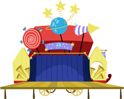 Size: 5032x4000 | Tagged: safe, artist:jeatz-axl, imported from derpibooru, boast busters, absurd resolution, caravan, cart, no pony, simple background, stage, transparent background, trixie's wagon, vector, wagon