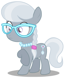 Size: 2493x3000 | Tagged: safe, artist:brony-works, imported from derpibooru, silver spoon, pony, female, high res, simple background, solo, transparent background, vector