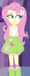 Size: 202x498 | Tagged: safe, imported from derpibooru, screencap, fluttershy, rarity, equestria girls, equestria girls (movie), boots, clothes, cropped, female, shoes, skirt, socks, solo focus