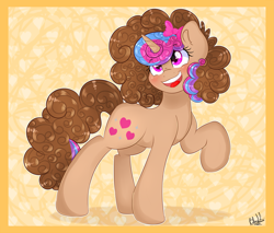 Size: 5011x4263 | Tagged: safe, artist:bl--blacklight, imported from derpibooru, oc, oc only, oc:charleen hearts, pony, unicorn, absurd resolution, female, mare, raised hoof, solo