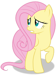 Size: 2048x2732 | Tagged: safe, artist:prismaticstars, imported from derpibooru, fluttershy, pony, the saddle row review, female, high res, raised hoof, simple background, solo, transparent background, vector, worried