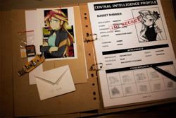 Size: 700x468 | Tagged: safe, artist:aka-ryuga, artist:haden-2375, edit, imported from derpibooru, sunset shimmer, pony, cia, fingerprint, folder, government
