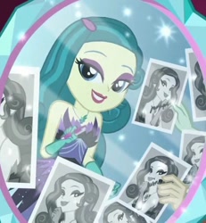 Size: 558x603 | Tagged: safe, imported from derpibooru, screencap, juniper montage, equestria girls, mirror magic, spoiler:eqg specials, autograph, cropped, female, lipstick, magic mirror, makeup, pen, solo