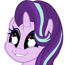 Size: 5023x5023 | Tagged: safe, artist:narmet, imported from derpibooru, starlight glimmer, pony, equestria girls, mirror magic, spoiler:eqg specials, absurd resolution, big eyes, cute, faic, female, glimmerbetes, glimmie, grin, heart eyes, simple background, smiling, solo, starry eyes, transparent background, vector, wingding eyes