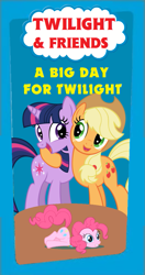 Size: 633x1202 | Tagged: artist needed, safe, edit, imported from derpibooru, applejack, pinkie pie, twilight sparkle, pony, parody, thomas and friends, thomas the tank engine, vhs