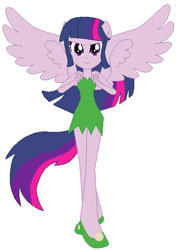 Size: 409x580 | Tagged: safe, artist:selenaede, artist:user15432, imported from derpibooru, twilight sparkle, fairy, human, equestria girls, bare shoulders, crossover, disney, disney fairies, fairies are magic, fairy wings, fairyized, female, humanized, ponied up, simple background, solo, strapless, tinker bell, tinkerbell, twilight sparkle (alicorn), white background, winged humanization, wings