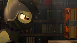 Size: 1024x576 | Tagged: safe, artist:violetdesignstudios, imported from derpibooru, daring do, pony, 3d, book, female, mask, solo