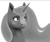 Size: 2000x1695 | Tagged: safe, artist:geomancing, imported from derpibooru, princess luna, pony, bust, female, grayscale, monochrome, portrait, simple background, solo