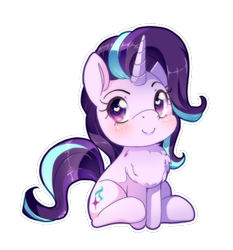 Size: 500x537 | Tagged: safe, artist:loyaldis, imported from derpibooru, starlight glimmer, pony, unicorn, blushing, chest fluff, cute, female, glimmerbetes, heart eyes, looking at you, mare, simple background, sitting, smiling, smiling at you, solo, transparent background, wingding eyes