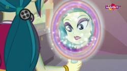 Size: 1366x766 | Tagged: safe, imported from derpibooru, screencap, juniper montage, equestria girls, mirror magic, spoiler:eqg specials, female, magic, mirror, reflection, solo, teletoon
