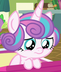 Size: 405x478 | Tagged: safe, imported from derpibooru, screencap, princess flurry heart, pony, a flurry of emotions, cropped, female, sad, solo