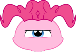 Size: 2407x1635 | Tagged: safe, imported from derpibooru, pinkie pie, pony, abomination, female, head, mirrored, simple background, solo, transparent background, unitinu, wat