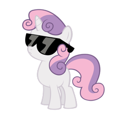 Size: 894x894 | Tagged: dead source, safe, artist:austiniousi, imported from derpibooru, part of a set, sweetie belle, pony, female, simple background, solo, sunglasses, transparent background, vector